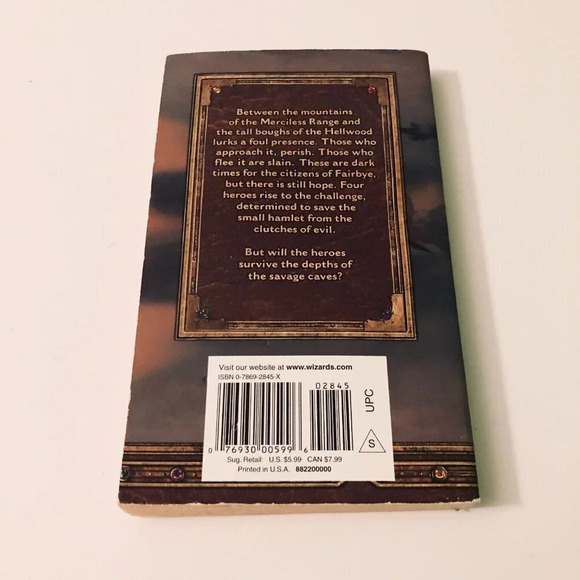 2002 The Savage Caves Dungeons Dragons Novel T H  Lain Print Wizards of Coast - Picture 6 of 16